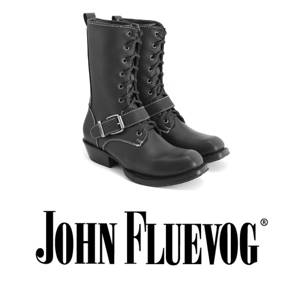 BRAND NEW - JOHN FLUEVOG EARL OF WARWICKS WOMEN’S BLACK LACE-UP BOOT - Size 7